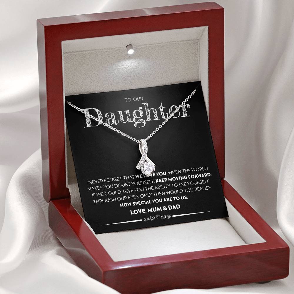 Daughter (From Mum & Dad) - Keep Moving Forward - Alluring Beauty Necklace