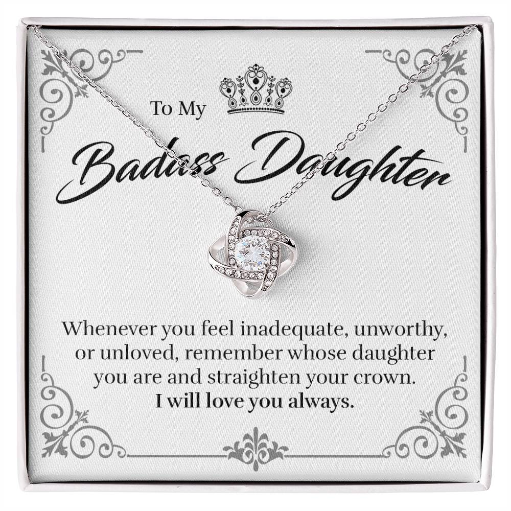 Daughter - Straighten Your Crown - Love Knot Necklace