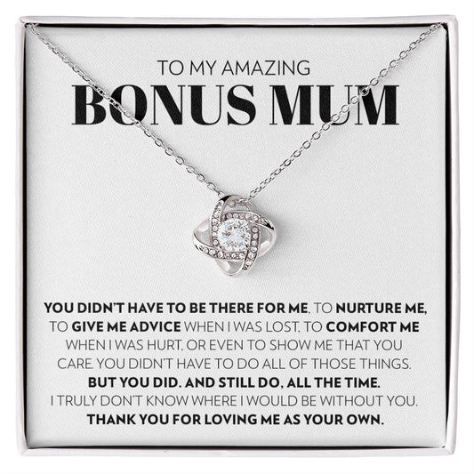 Bonus Mum - Loving Me As Your Own - Love Knot Necklace
