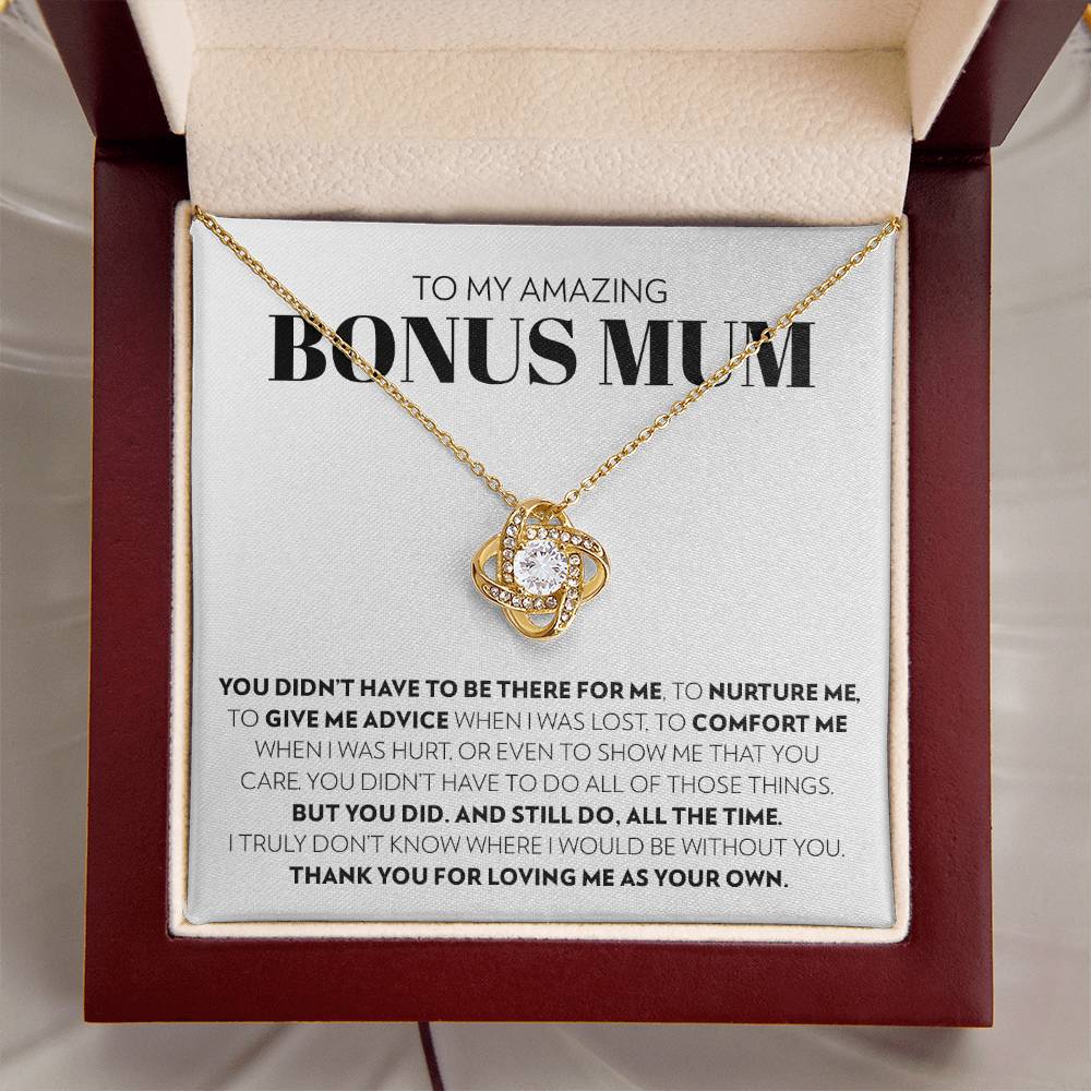 Bonus Mum - Loving Me As Your Own - Love Knot Necklace