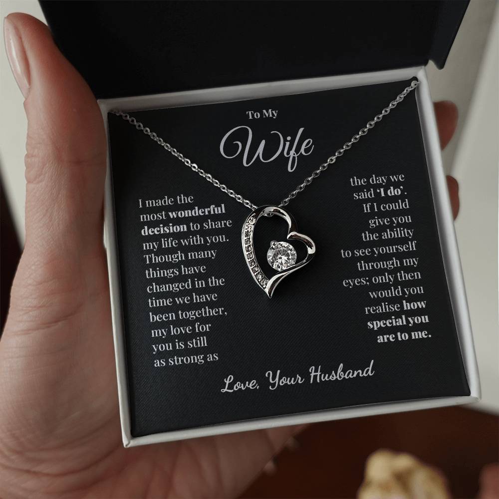 To My Wife - Still As Strong - Forever Love Necklace