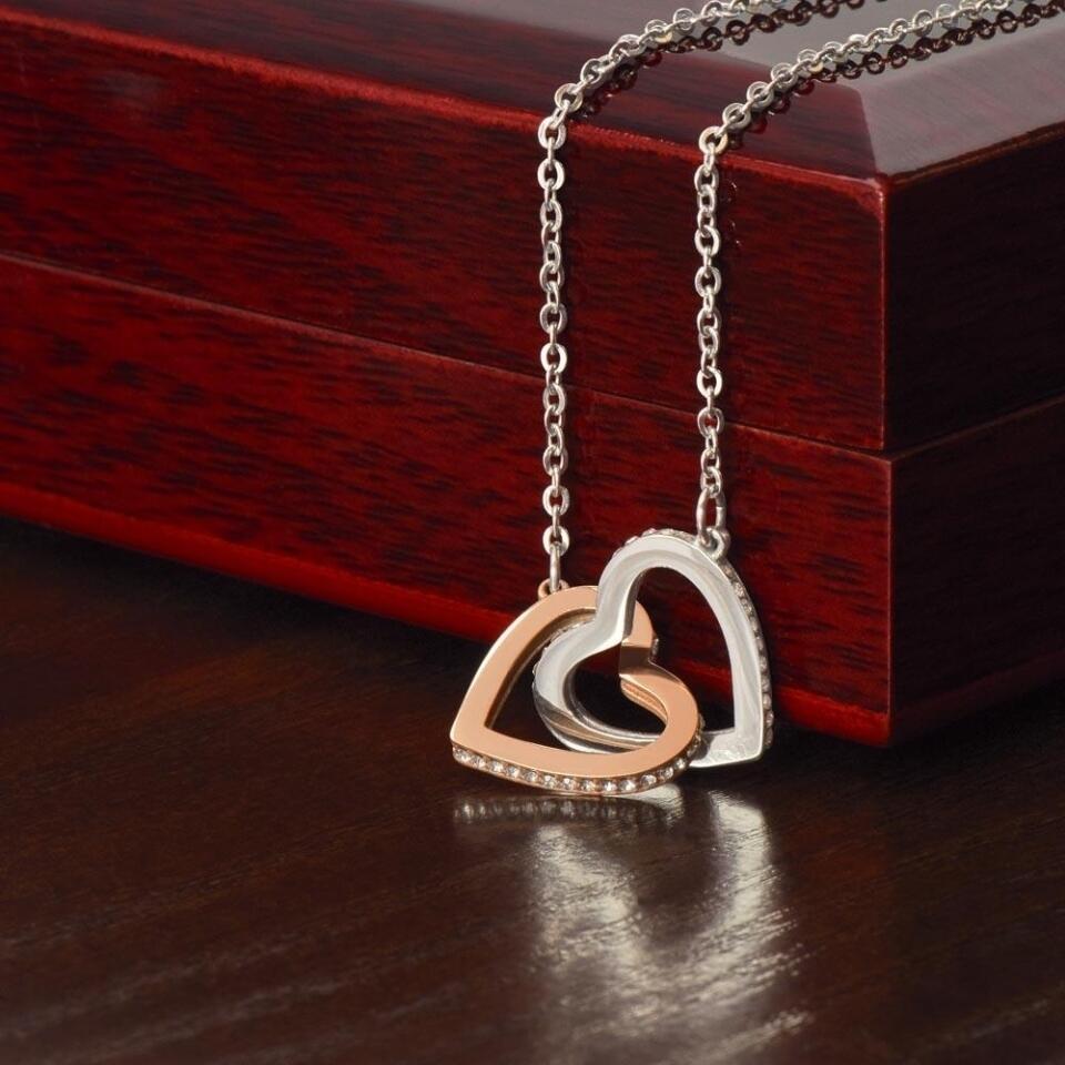 Granddaughter - Promise - Interlocking Hearts Necklace - Custom Signature