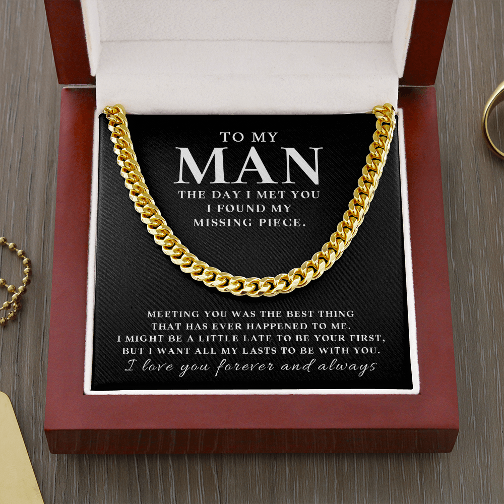 My Man - Missing Piece - Cuban Link Chain Necklace