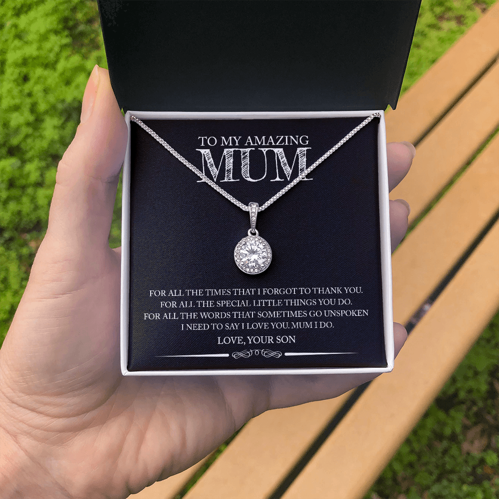 Mother Son Necklace Jewellery Gift Birthday Gift for Mum From - Etsy